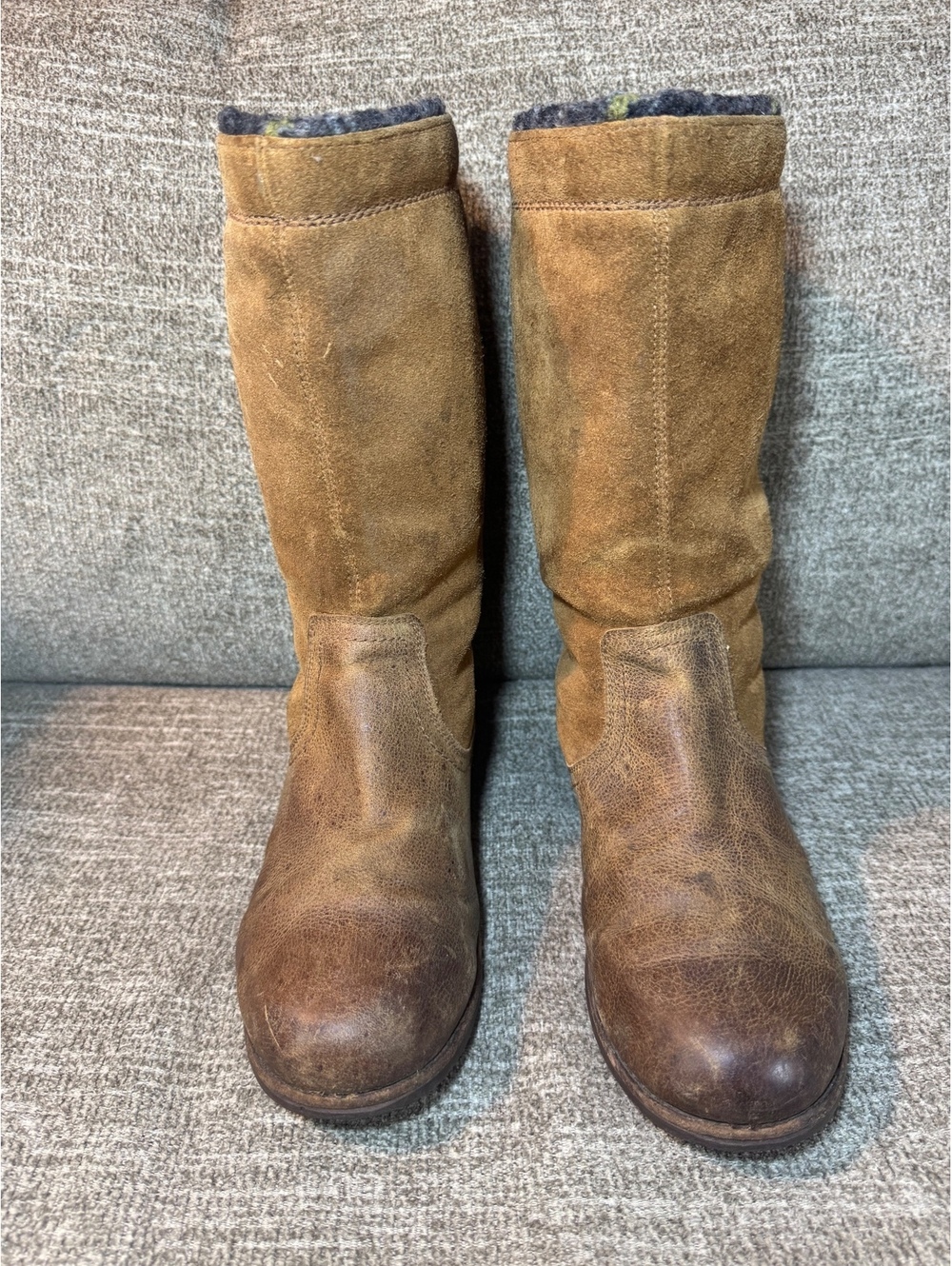 OluKai Maleakala Suede & Leather Winter Boots Brown Size 9.5